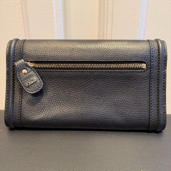 CHLOE Paraty Continental Wallet Women’s Long Wallet Black Leather - Picture 2 of 11